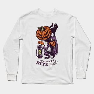 Halloween scary evil pumpkin funny pumpkin Long Sleeve T-Shirt